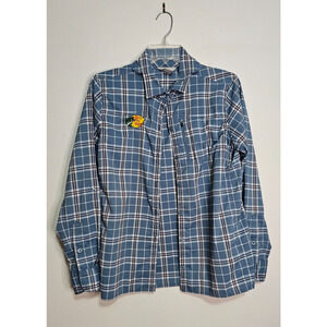 Ascend Women's Bass Pro Shop Fishing Shirt Sz S Blue Performance L/S Button Up